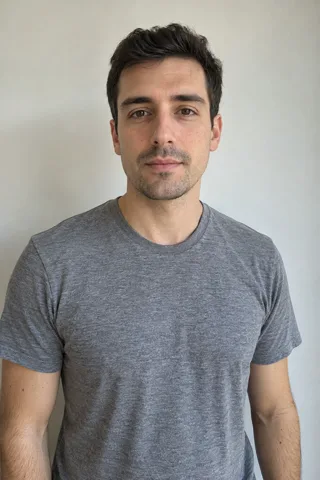 Fictional adult reference photo for the solo example